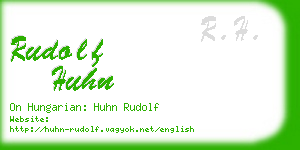 rudolf huhn business card